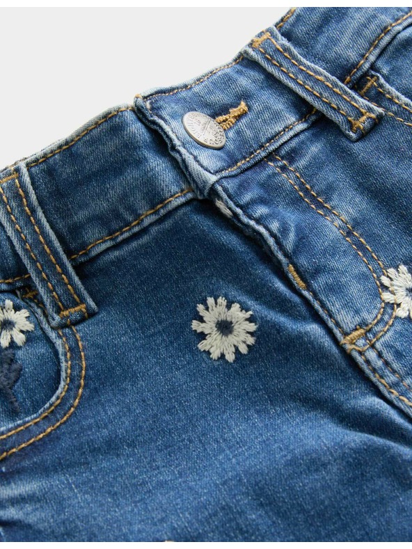 Marks & Spencer Vzorčaste džins hlače (2-8 let) Marks & Spencer mornarsko modra