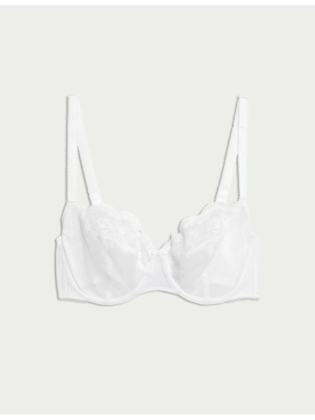 Marks & Spencer Balkonska modna halja Jasmine z žicami in čipko, vel. A–E Marks & Spencer bela