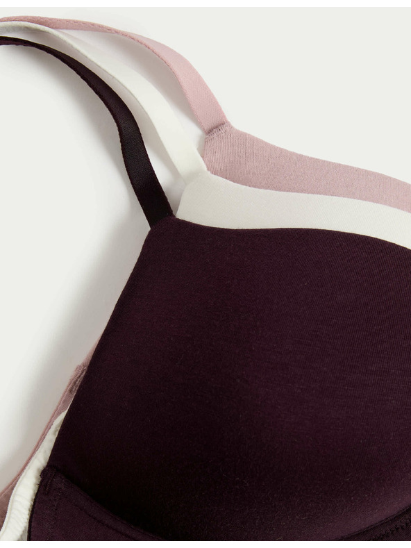 Marks & Spencer Gladka modna halja brez žic, vel. A–E, 3 kosi v paketu Marks & Spencer rjava