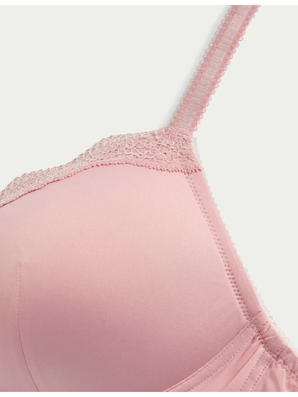 Marks & Spencer Čipkasta modna halja Jasmine, polni modrček, brez žic (A–E) Marks & Spencer roza