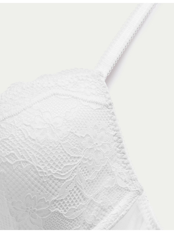 Marks & Spencer Dekolte nedrček z žicami in čipko, vel. A–E Marks & Spencer bela