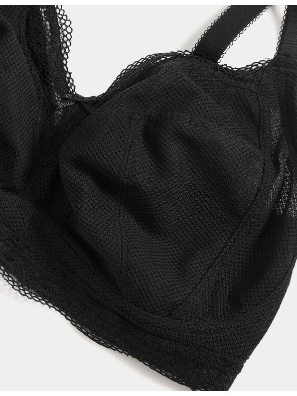 Marks & Spencer Braletka Jasmine brez žic s čipkastimi robovi, vel. F+ Marks & Spencer črna