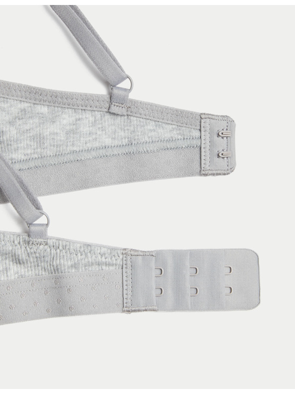 Marks & Spencer Komplet 2 kosov rebrastih prvih nedrčkov brez žic, z visokim deležem bombaža, vel. AA–D Marks & Spencer bela