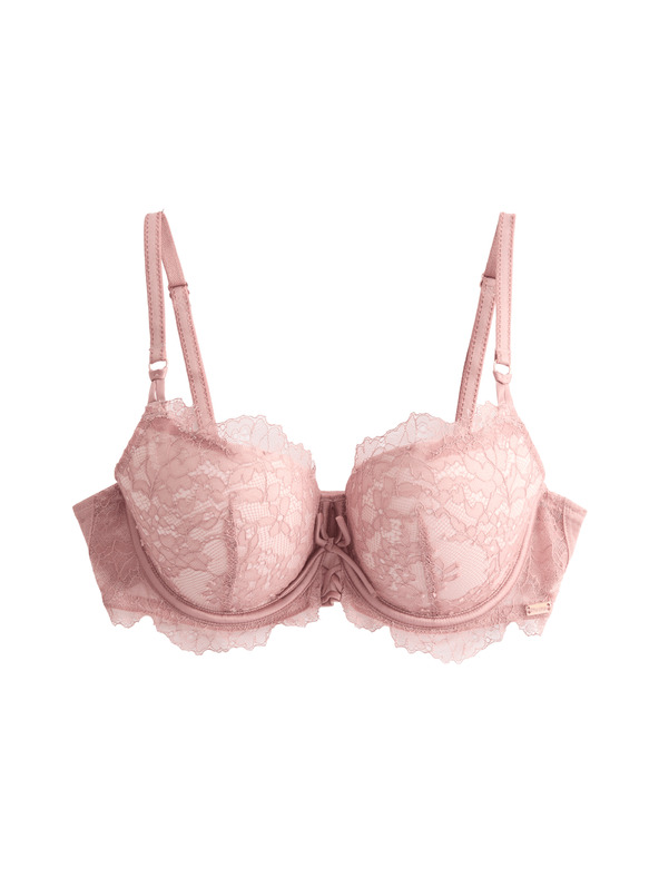 Marks & Spencer Čipkasta balkónska nedrček z koščki in motivom Forget Me Not (A-E) Marks & Spencer rjava