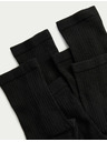 Marks & Spencer Rebraste gležnjarske nogavice z visokim deležem bombaža, komplet 5 kosov Marks & Spencer črna