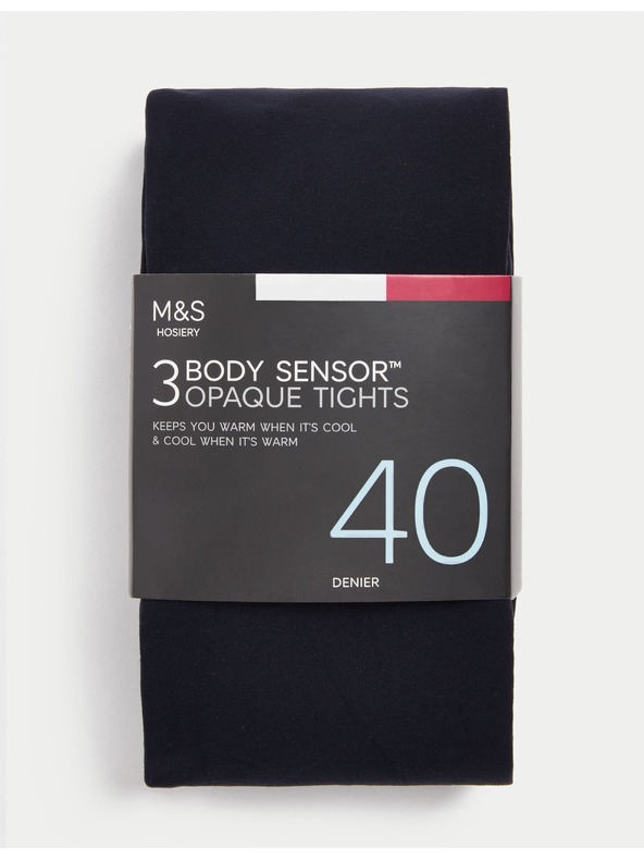Marks & Spencer Hlačne nogavice Body Sensor™, 40 DEN, 3 kosi v paketu Marks & Spencer mornarsko modra