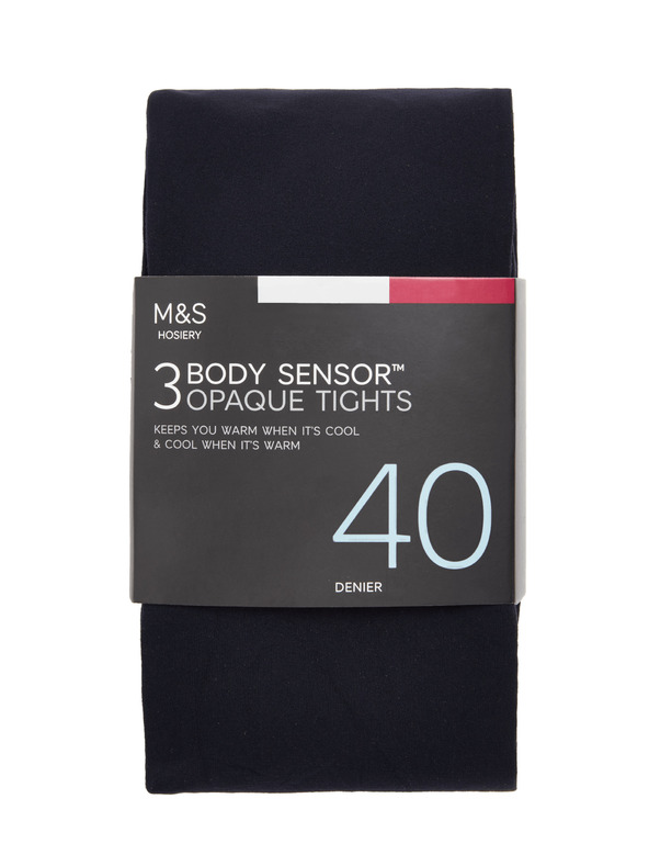 Marks & Spencer Hlačne nogavice Body Sensor™, 40 DEN, 3 kosi v paketu Marks & Spencer mornarsko modra