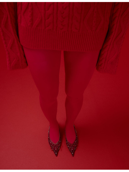 Marks & Spencer Neprosojne hlačne nogavice, 60 DEN Marks & Spencer rdeča