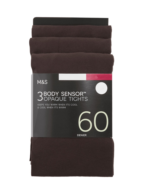 Marks & Spencer Nogavice Body Sensor™, 60 DEN, 3 pare v paketu Marks & Spencer rjava