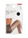 Marks & Spencer Paket 3 parov oblikovalnih nogavic, 15 DEN Marks & Spencer črna