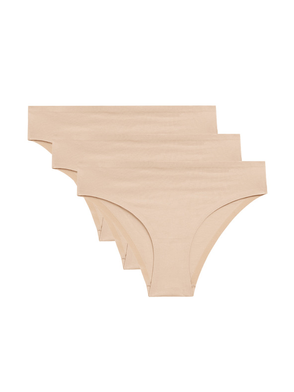 Marks & Spencer Brazilske spodnje hlače s tehnologijo Cool Comfort™ brez vidnih robov, 3 kosi Marks & Spencer bež