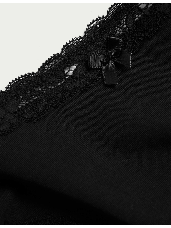 Marks & Spencer Brazilske spodnje hlače z visokim deležem bombaža, 3 kosi Marks & Spencer črna