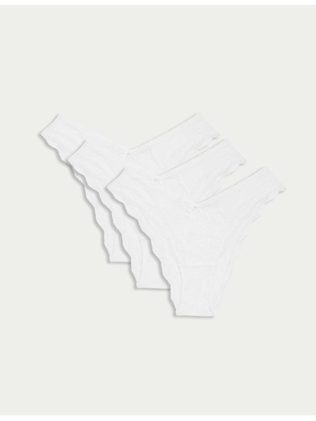 Marks & Spencer 3 kosi čipkastih spodnjih hlač Jasmine Miami Marks & Spencer bela