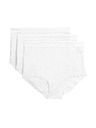 Marks & Spencer Čipkaste spodnje hlače v pasu s tehnologijo Flexifit™, 3 kosi Marks & Spencer bela