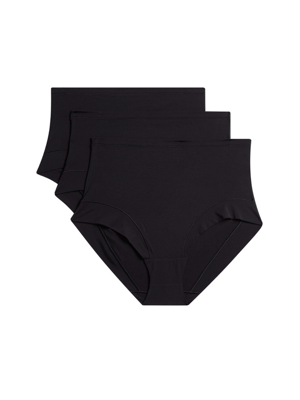 Marks & Spencer Kratke hlačke z visokim pasom in tehnologijo Flexifit™, 3 kosi v paketu Marks & Spencer črna