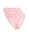 Marks & Spencer Visoko krojena čipkasta spodnja hlačka z visokim pasom Jasmine, 3 kosi Marks & Spencer roza