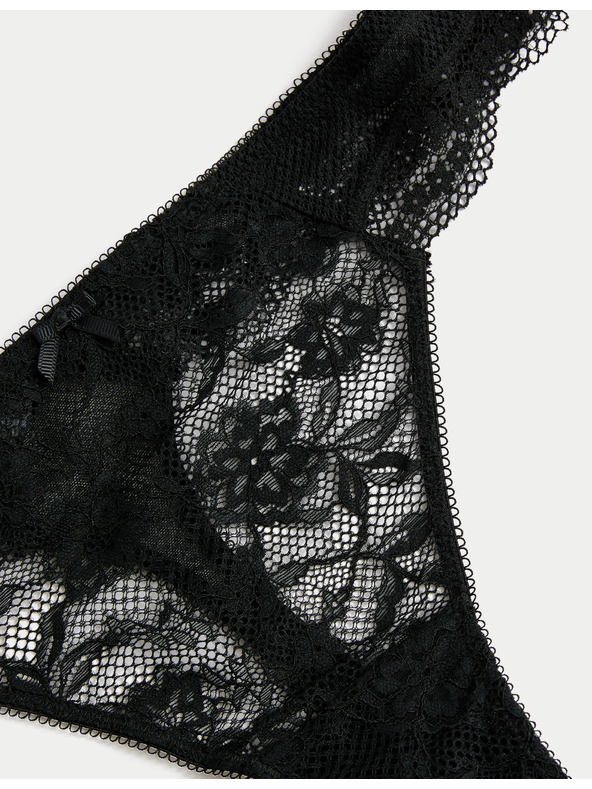 Marks & Spencer Čipkaste tangice Jasmine, 3 kosi Marks & Spencer črna