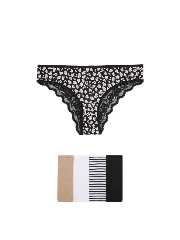 Marks & Spencer Brazilske hlačke s potiskom in visokim deležem bombaža Marks & Spencer bela