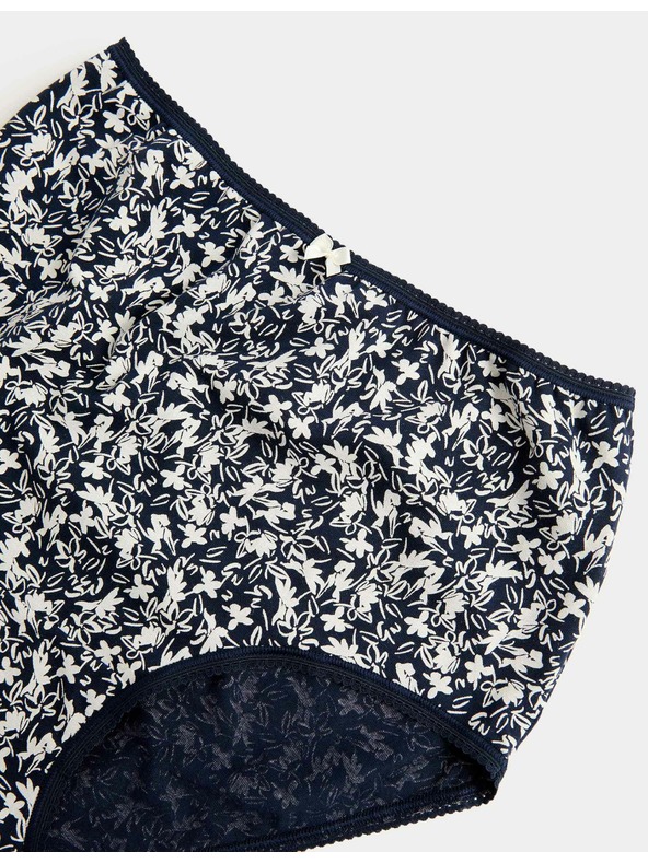 Marks & Spencer Hlačke z visokim pasom s potiskom iz bombaža Lycra™, 5 kosov Marks & Spencer siva