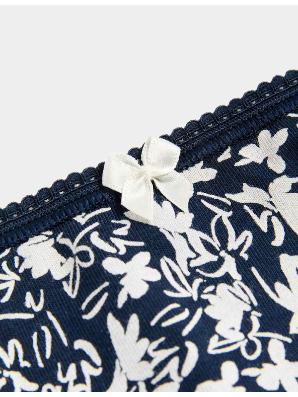 Marks & Spencer Kratke hlačke z nizkim pasom s potiskom, iz bombaža Lycra™, 5 kosov Marks & Spencer siva