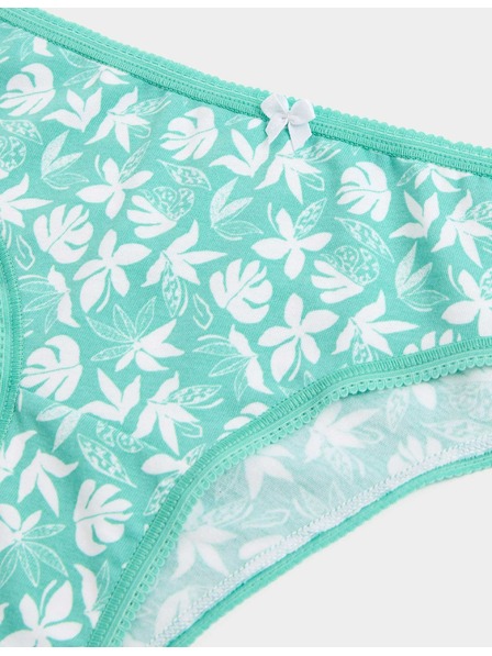 Marks & Spencer Brazilske hlačke z visokim deležem bombaža in materialom Lycra™, 5 kosov Marks & Spencer zelena