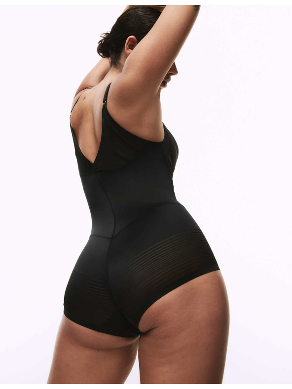 Marks & Spencer Prozorno črtasto ojačano telo, primerno za lastni modrček, Wear Your Own Bra Body Marks & Spencer črna