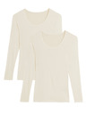 Marks & Spencer Termo top z dolgimi rokavi in tehnologijo Heatgen™, 2 kosa Marks & Spencer smetanova