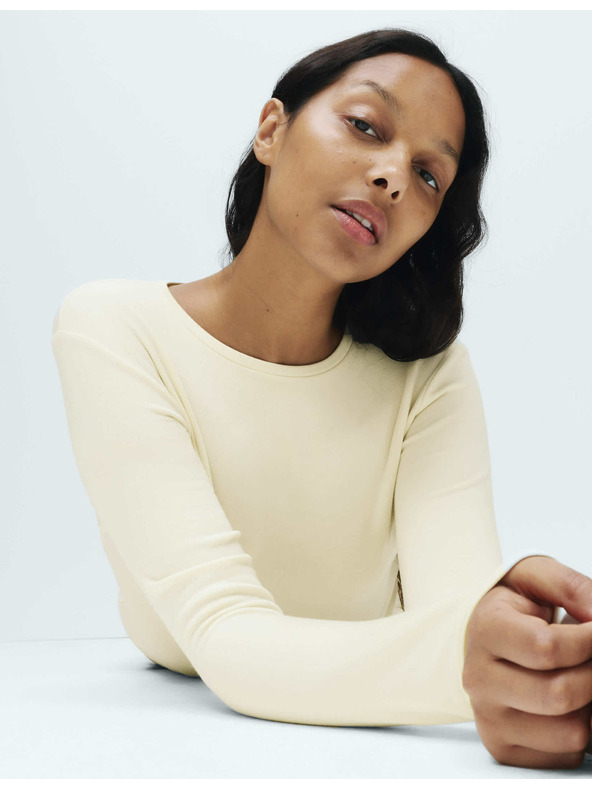 Marks & Spencer Termo top z izrezom okrog vratu, s tehnologijo Heatgen™, srednja toplota Marks & Spencer smetanova