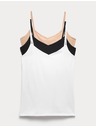 Marks & Spencer Tank top z visokim deležem bombaža, 3 kosi Marks & Spencer bež