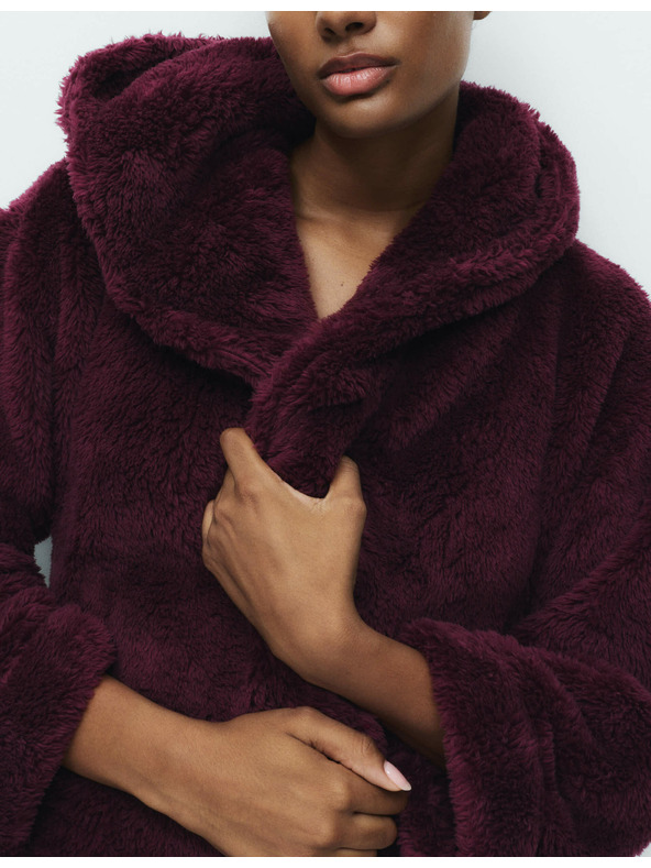 Marks & Spencer Kopalni plašč s kapuco Marks & Spencer rdeča