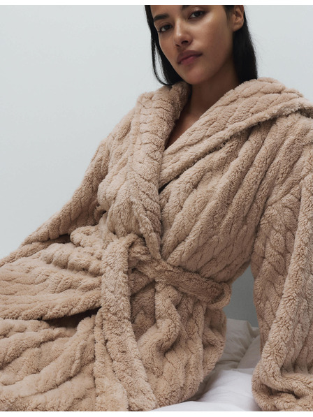 Marks & Spencer Žakarski dolg kopalni plašč s kapuco Marks & Spencer smetanova