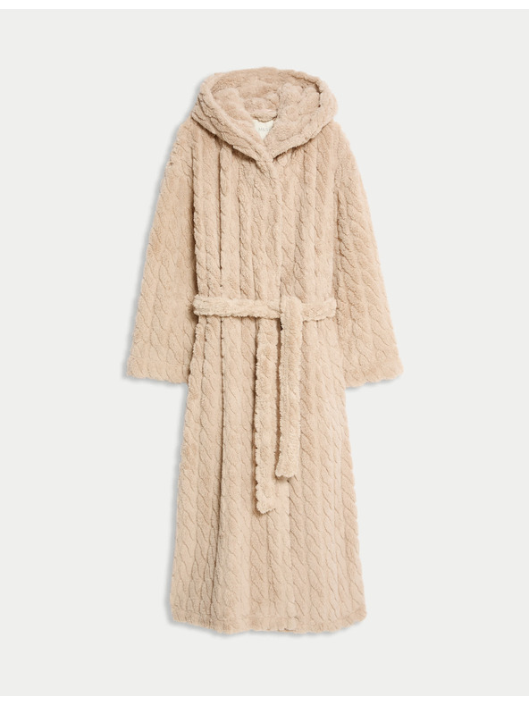 Marks & Spencer Žakarski dolg kopalni plašč s kapuco Marks & Spencer smetanova