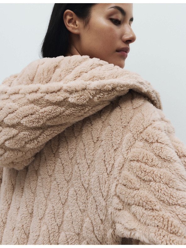 Marks & Spencer Žakarski dolg kopalni plašč s kapuco Marks & Spencer smetanova