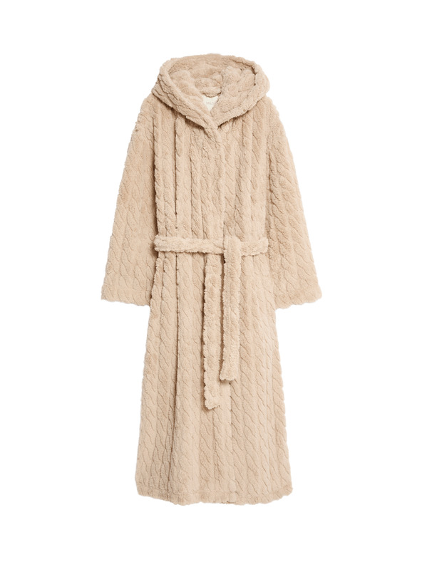 Marks & Spencer Žakarski dolg kopalni plašč s kapuco Marks & Spencer smetanova