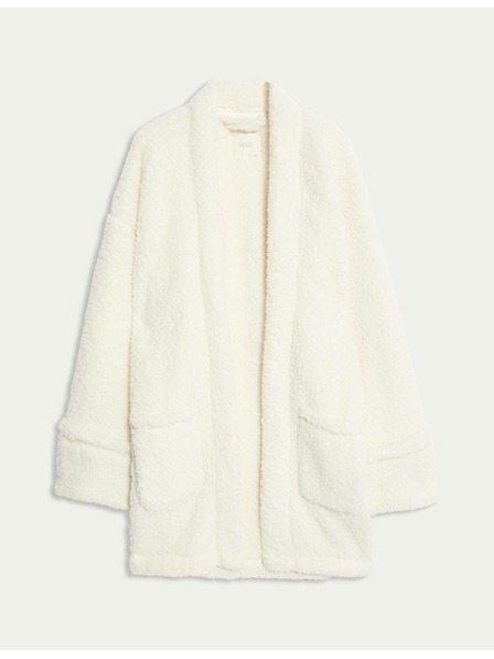 Marks & Spencer Preklopen kardigan iz umetnega krzna z medvedkom Marks & Spencer smetanova