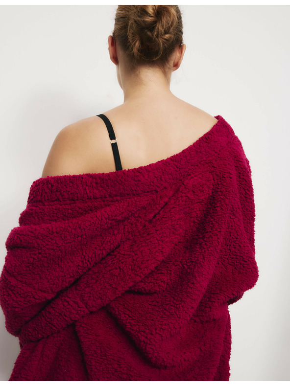 Marks & Spencer Preklopen kardigan iz umetnega krzna z medvedkom Marks & Spencer rožnata