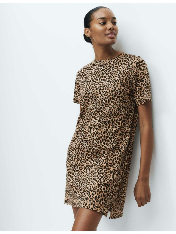 Marks & Spencer Nočna srajca iz čiste bombaže z otiskom Marks & Spencer rjava