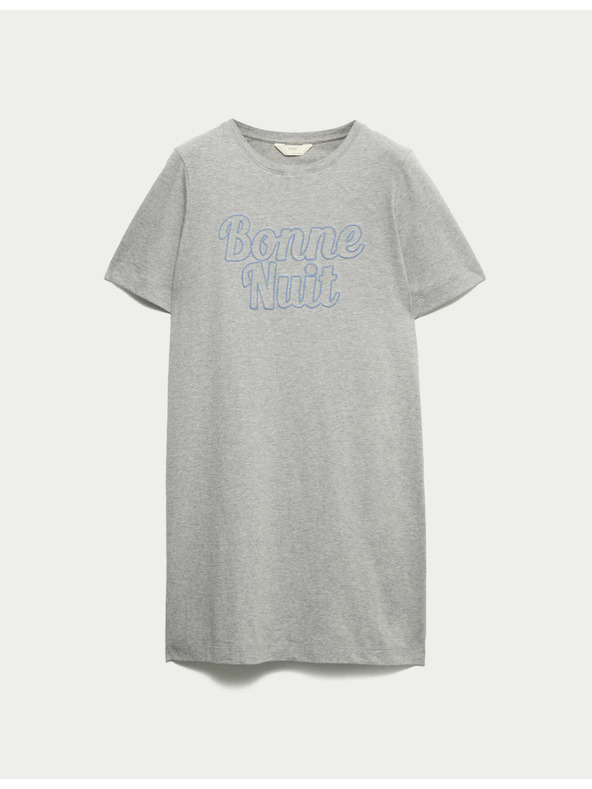 Marks & Spencer Nočna srajca z napisom in tehnologijo Cool Comfort™ Marks & Spencer siva