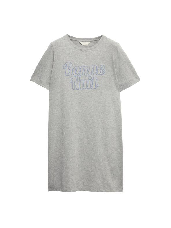 Marks & Spencer Nočna srajca z napisom in tehnologijo Cool Comfort™ Marks & Spencer siva