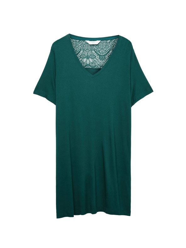 Marks & Spencer Nočna srajca z čipko Marks & Spencer zelena