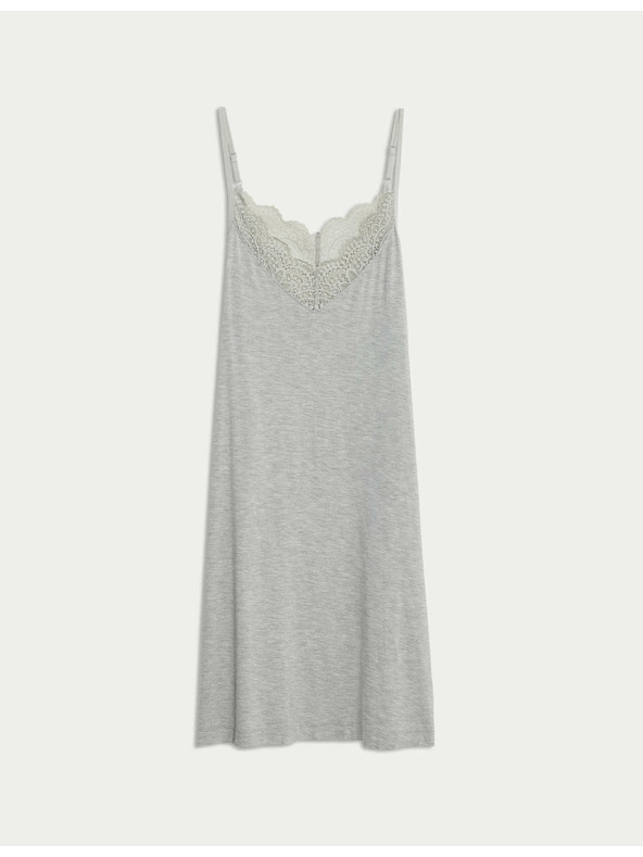 Marks & Spencer Spalna srajca z čipkastimi detajli Marks & Spencer siva