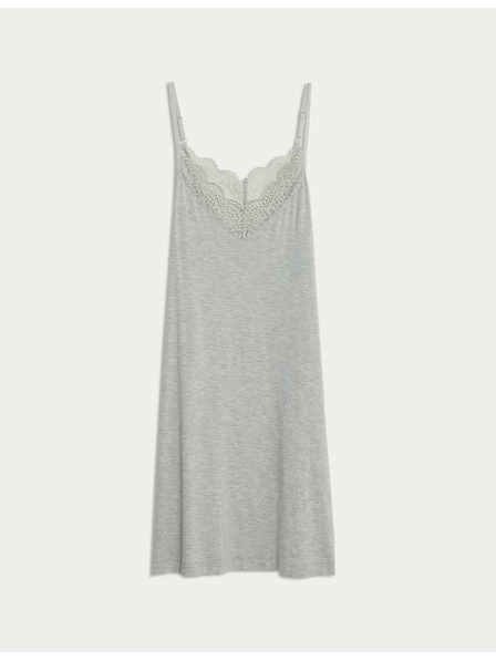 Marks & Spencer Spalna srajca z čipkastimi detajli Marks & Spencer siva