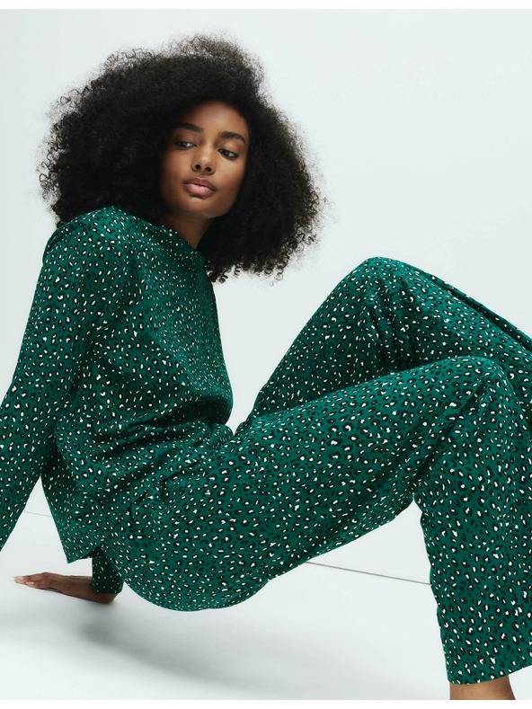 Marks & Spencer Pižama garnitura iz čiste bombaže s potiskom Marks & Spencer zelena