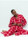 Marks & Spencer Flis pižama garnitura s potiskom Marks & Spencer rdeča