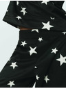 Marks & Spencer Flis pižama garnitura s potiskom zvezd in hlačami z manšetnim robom Marks & Spencer črna
