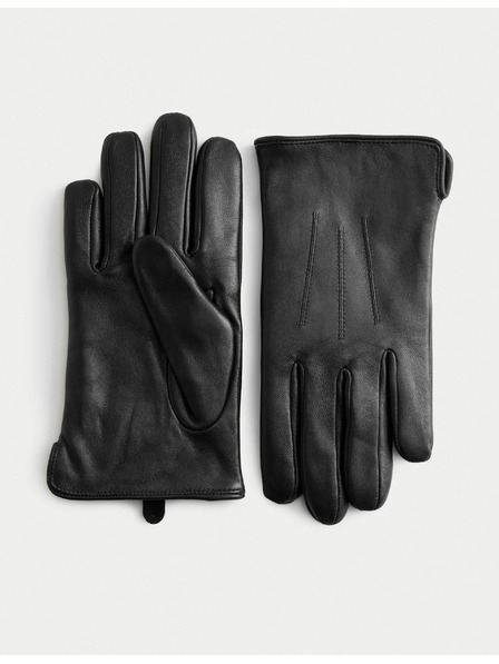 Marks & Spencer Usnjene rokavice s tehnologijo Thermowarmth™ Marks & Spencer črna