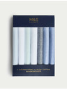 Marks & Spencer Antibakterijski robčki iz čiste bombaževine, 7 kosov v pakiranju Marks & Spencer modra