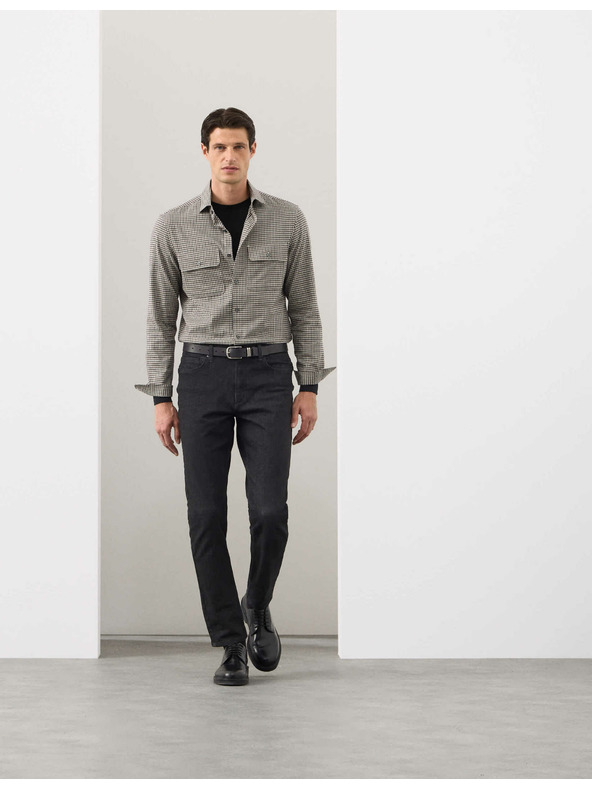 Marks & Spencer Karirasta srajca z visokim deležem bombaževine, enostavno likanje Marks & Spencer bež