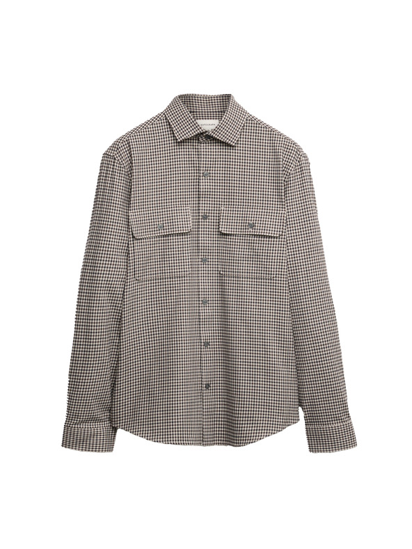 Marks & Spencer Karirasta srajca z visokim deležem bombaževine, enostavno likanje Marks & Spencer bež