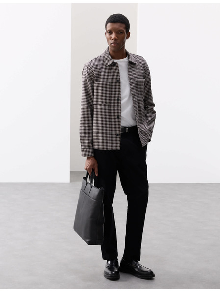 Marks & Spencer Flanelasta srajca iz čiste bombaževine s pepita vzorcem Marks & Spencer siva